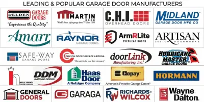 Garage door manufacturers we work with including Clopay, Amarr, C.H.I., Wayne Dalton, and more